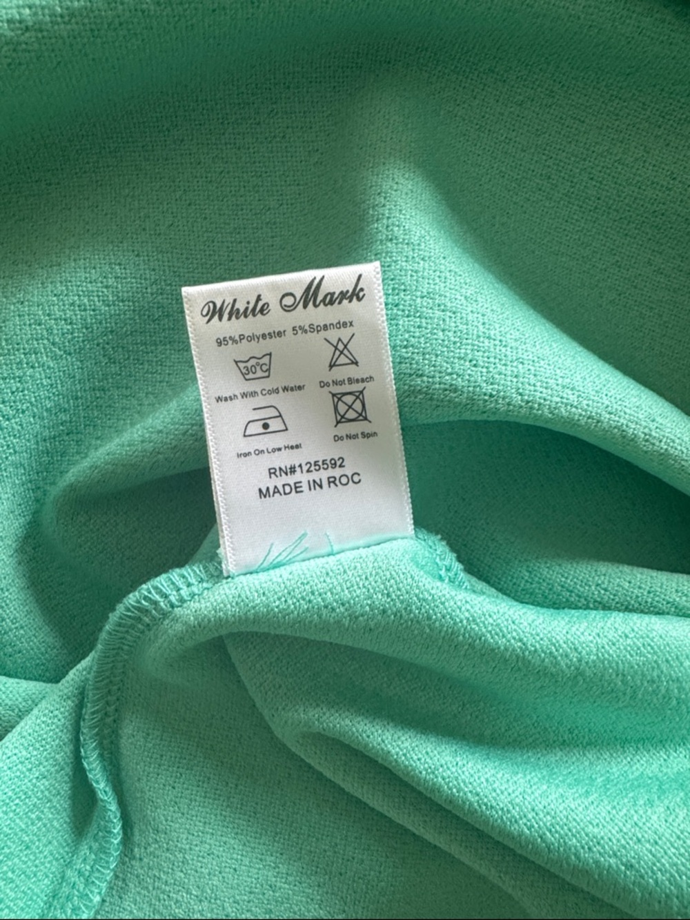 White Mark Seafoam Green Circle, Flared Midi Skirt, L - Picture 4 of 8